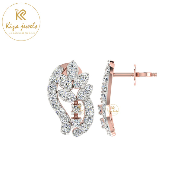 0.42 TDW Round Cut Diamond Women's Stud Earring