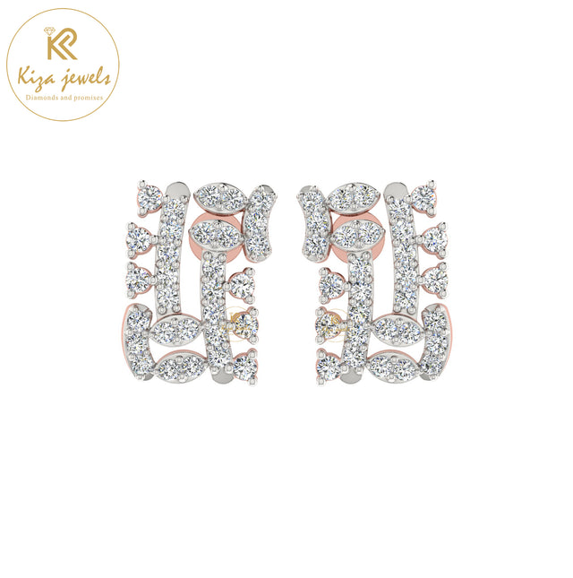 0.55 TDW Round Cut Diamond Women's Stud Earring