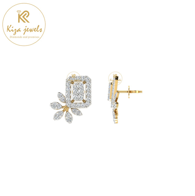 0.54 TDW Round Cut Diamond Women's Stud Earring