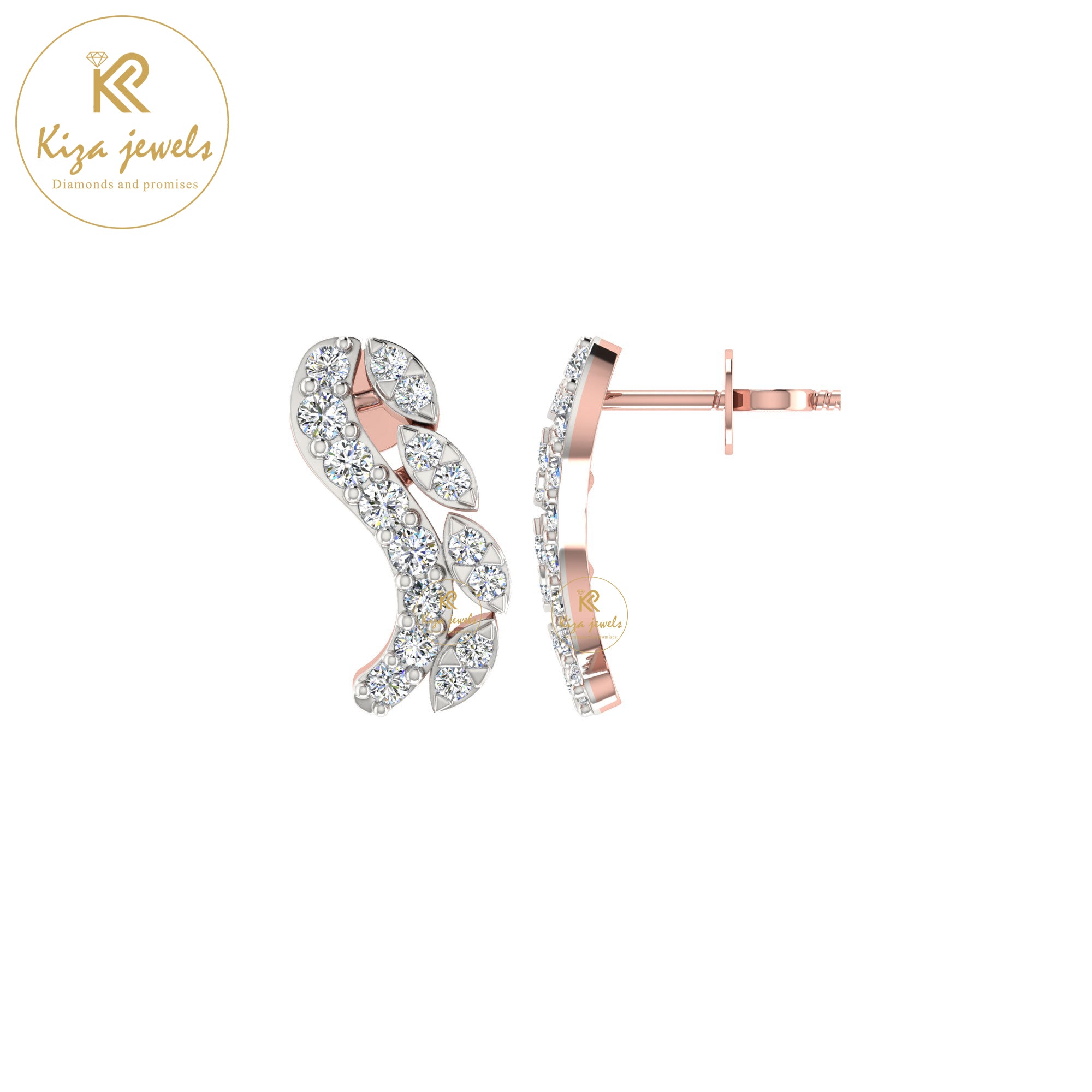 0.31 TDW Round Cut Diamond Women's Stud Earring