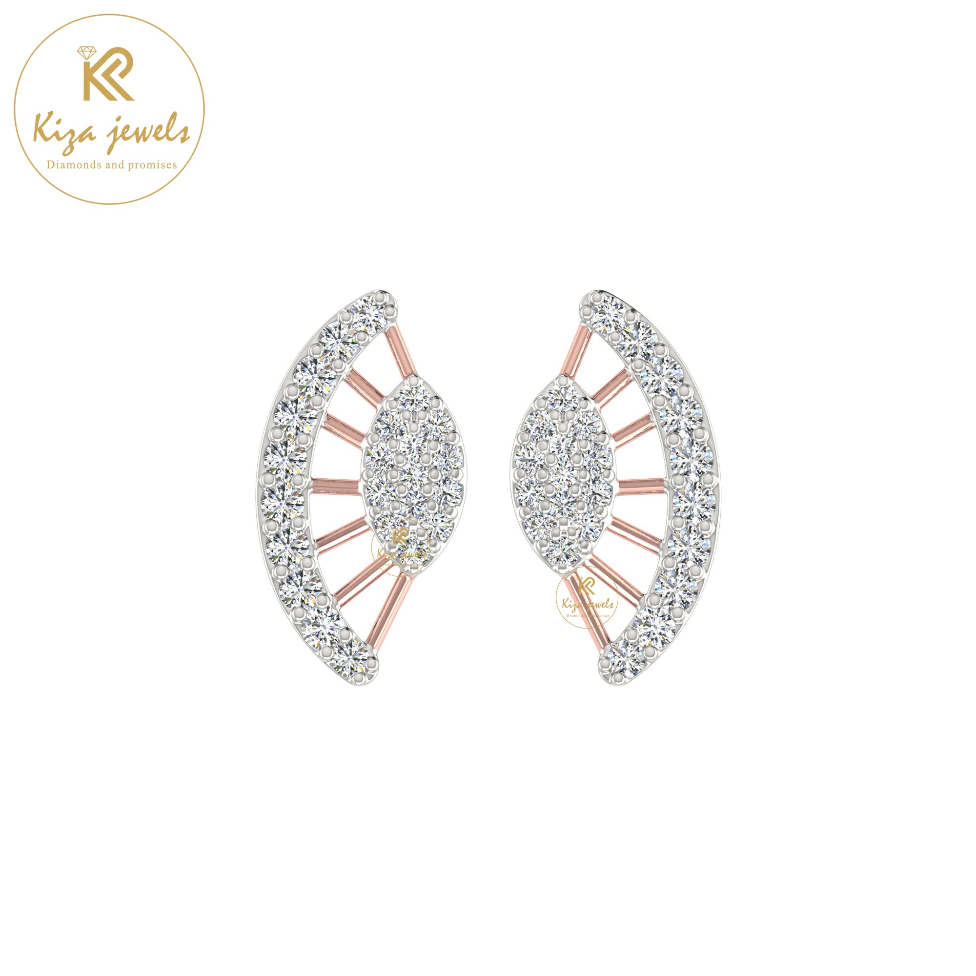 0.36 TDW Round Cut Diamond Women's Stud Earring