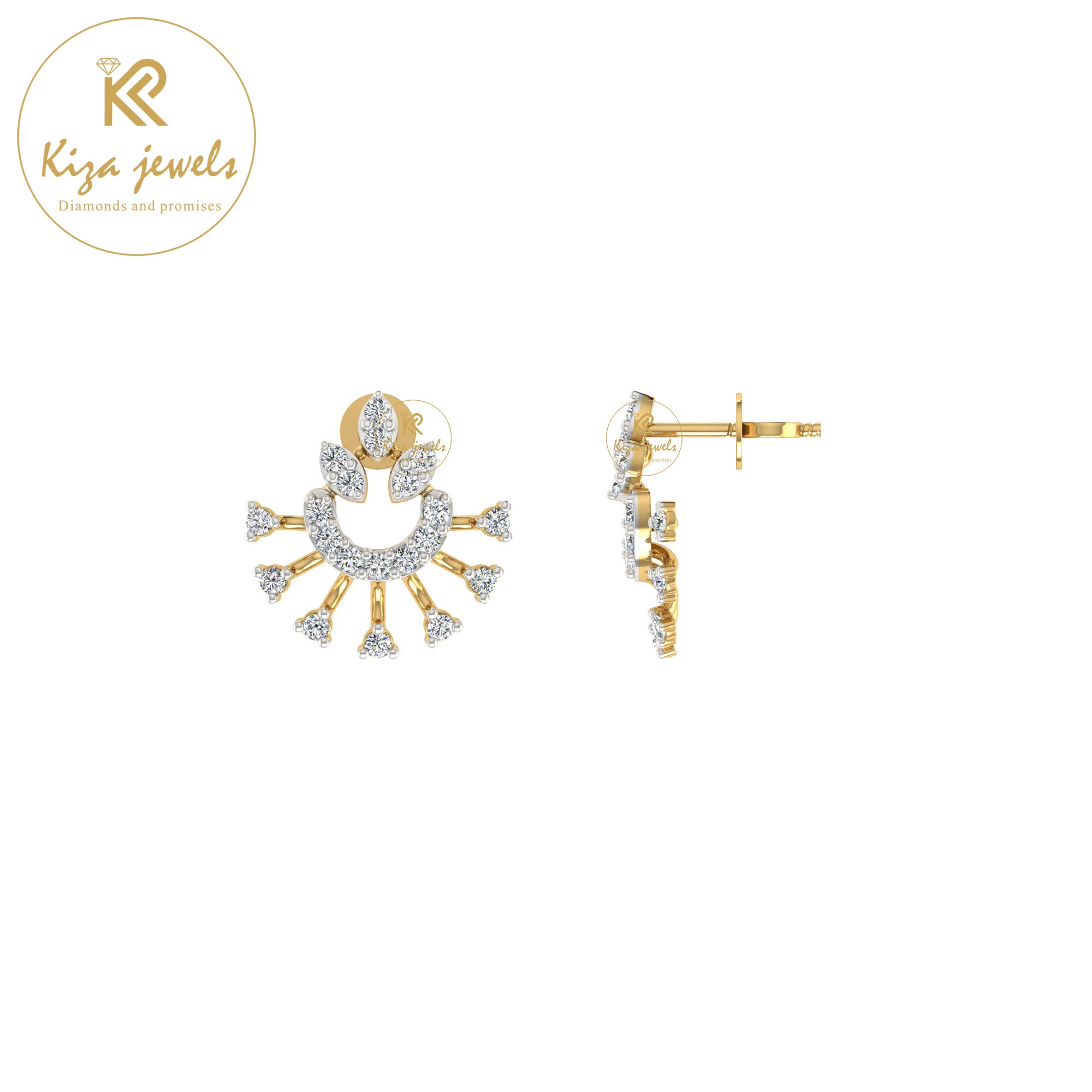 0.26 TDW Round Cut Diamond Stud Earring