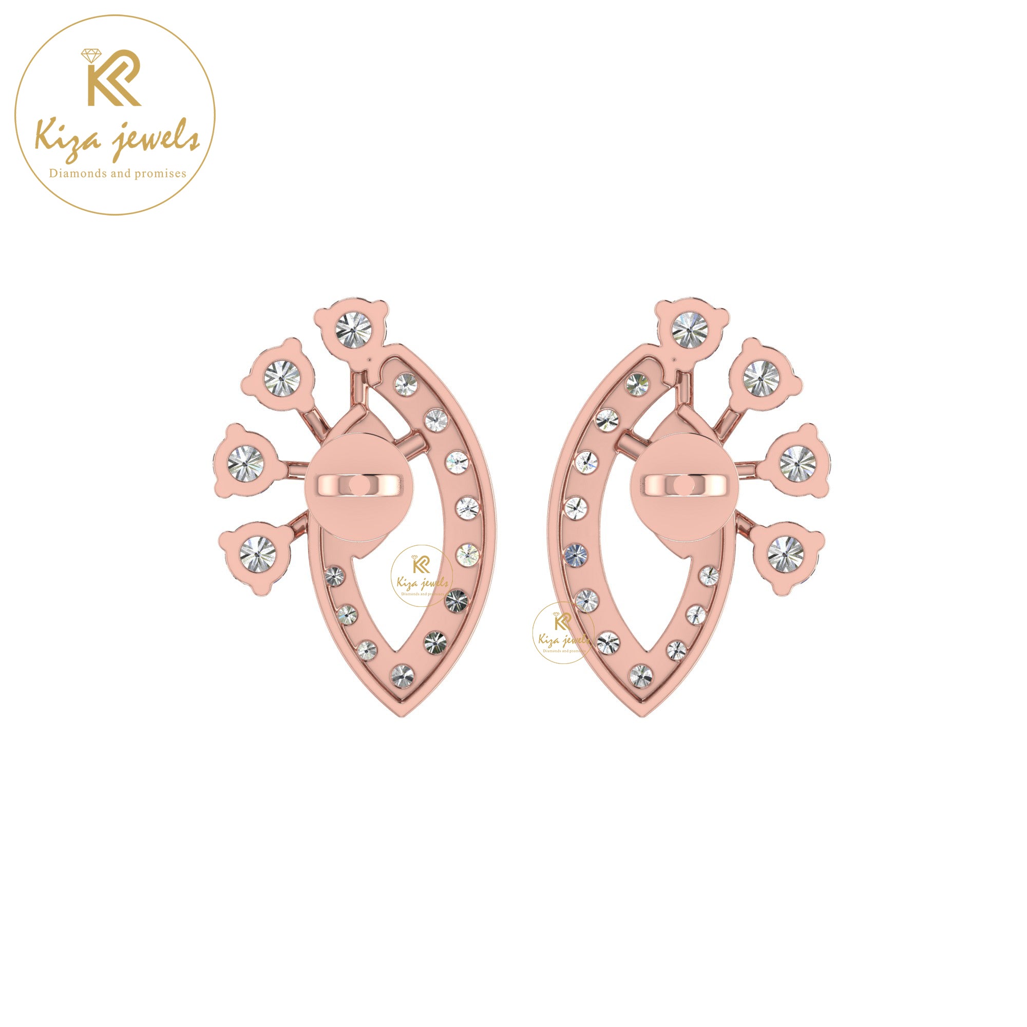 0.45 TDW Round Cut Diamond Women's Stud Earring