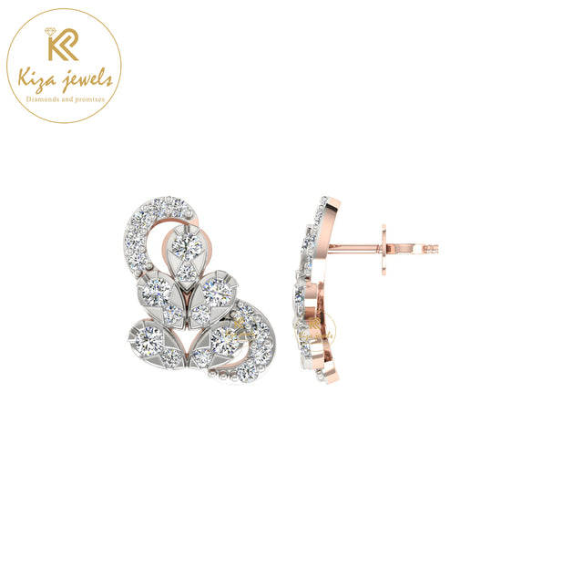 0.54 TDW Round Cut Diamond Women's Stud Earring