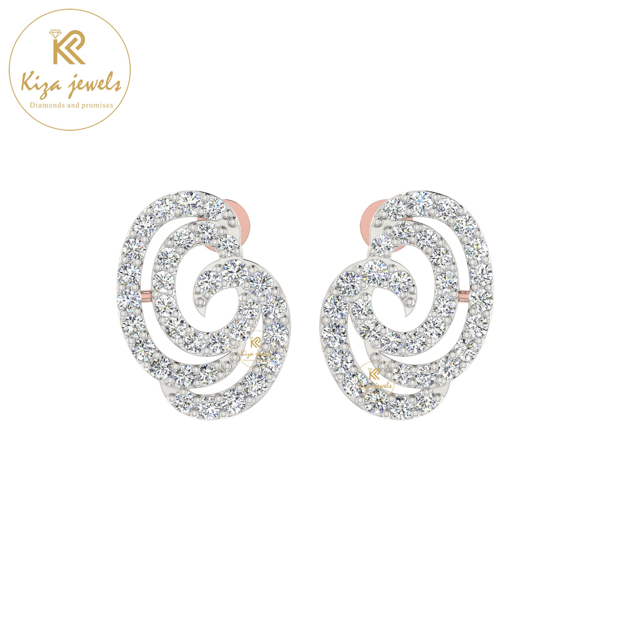 0.80 TDW Round Cut Diamond Women's Stud Earring