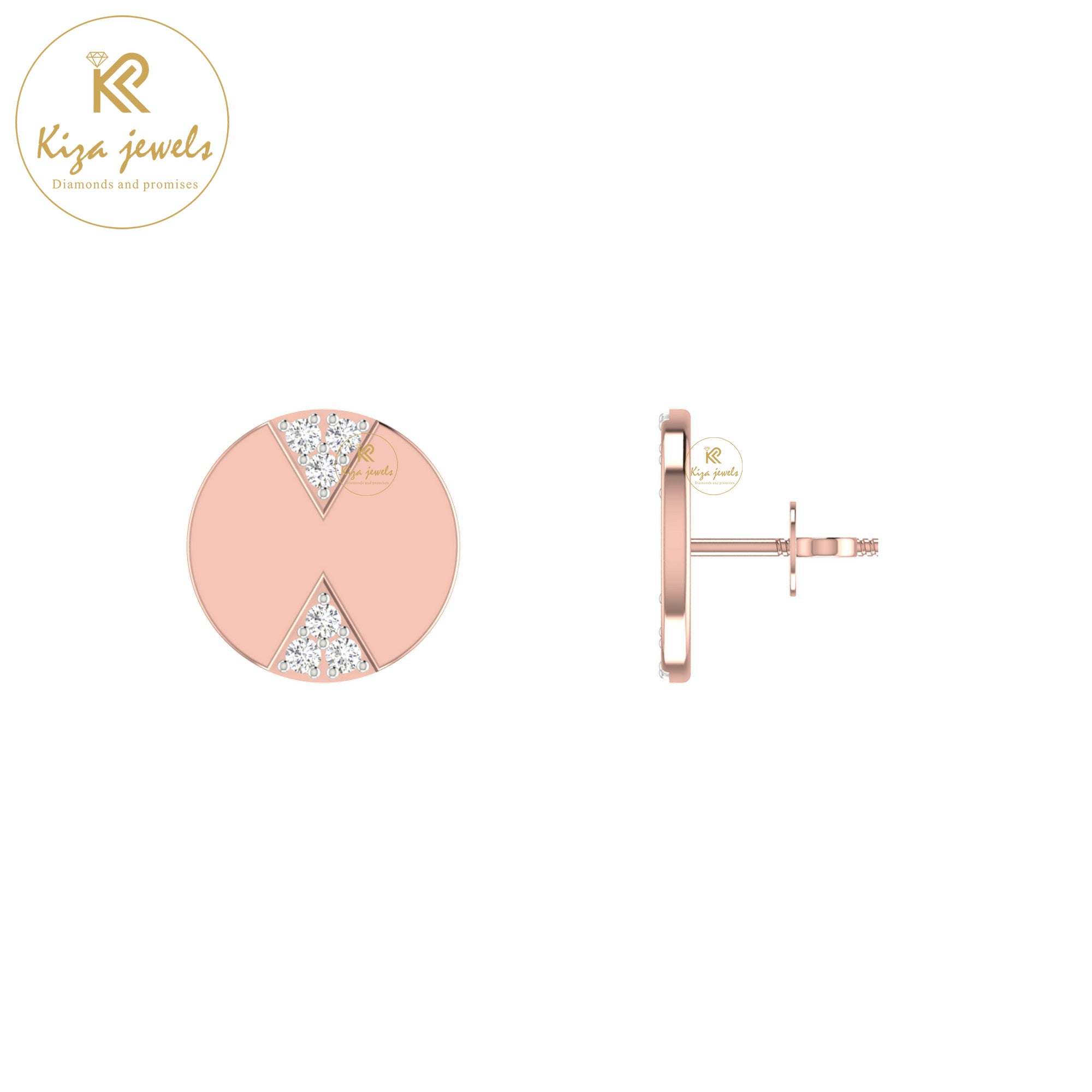 0.10 TDW Round Cut Women's Diamond Stud Earring