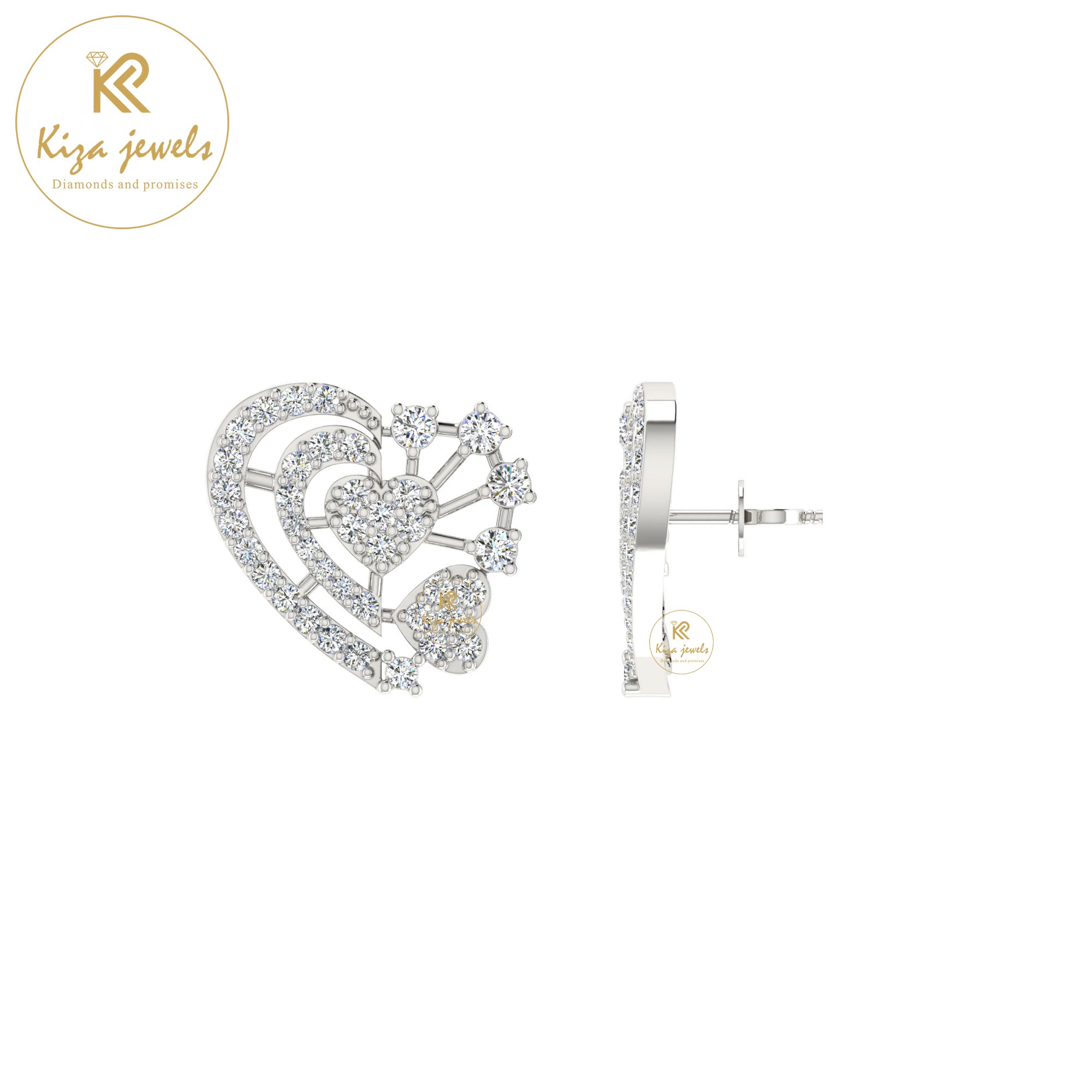 0.77 TDW Round Cut Diamond Women's Stud Earring