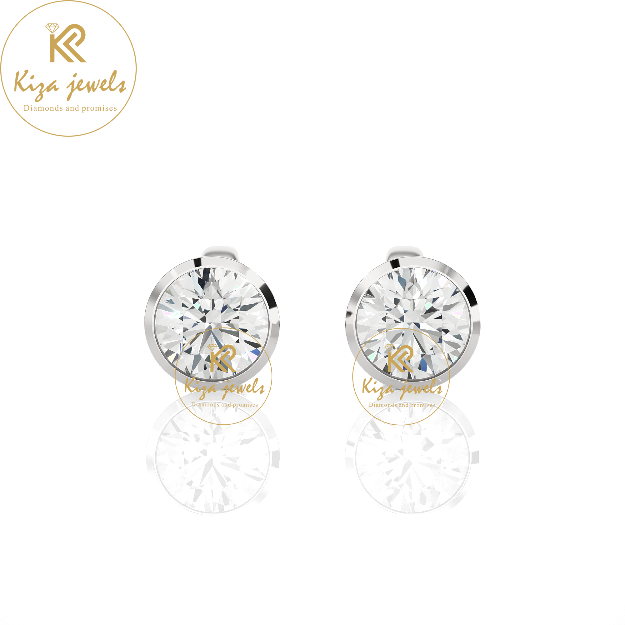 1.18 TDW Round Cut Diamond Women's Stud Earring