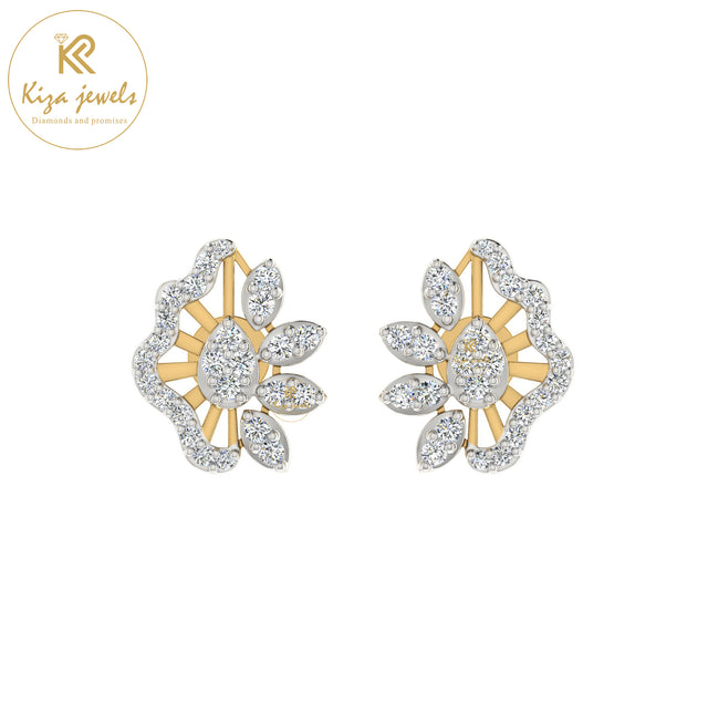 0.58 TDW Round Cut Diamond Women's Stud Earring