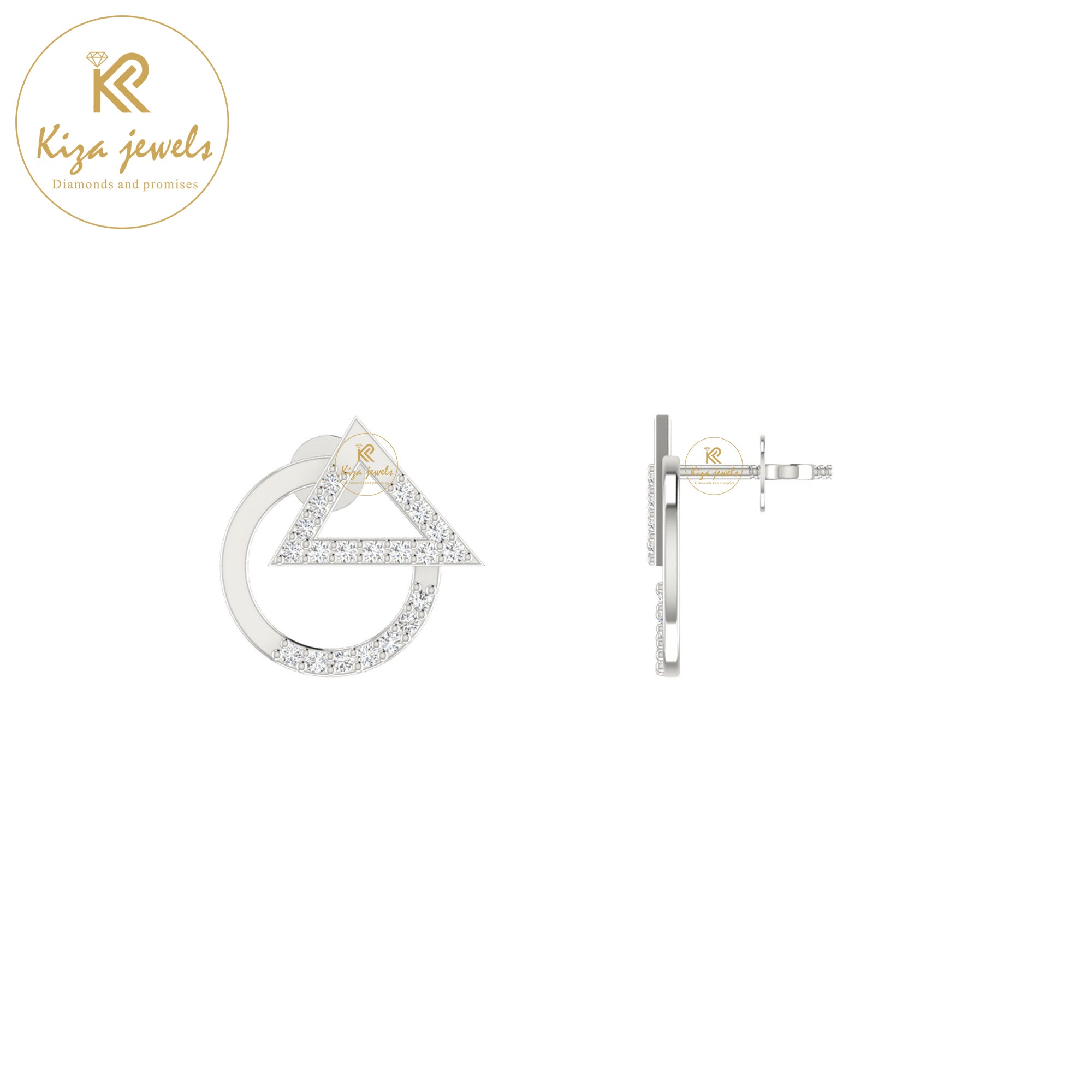 0.15 TDW Round Cut Diamond Women's Stud Earring