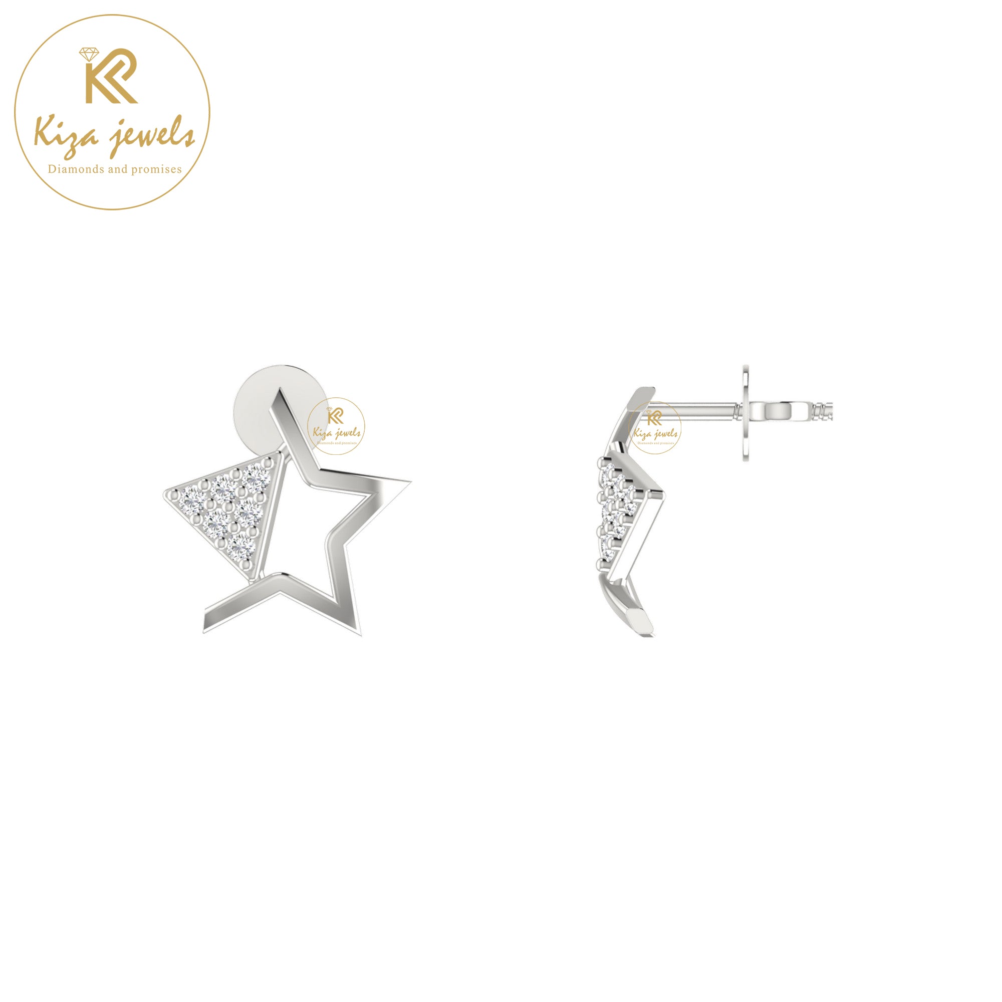 0.06 TDW Round Cut Diamond Women's Stud Earring