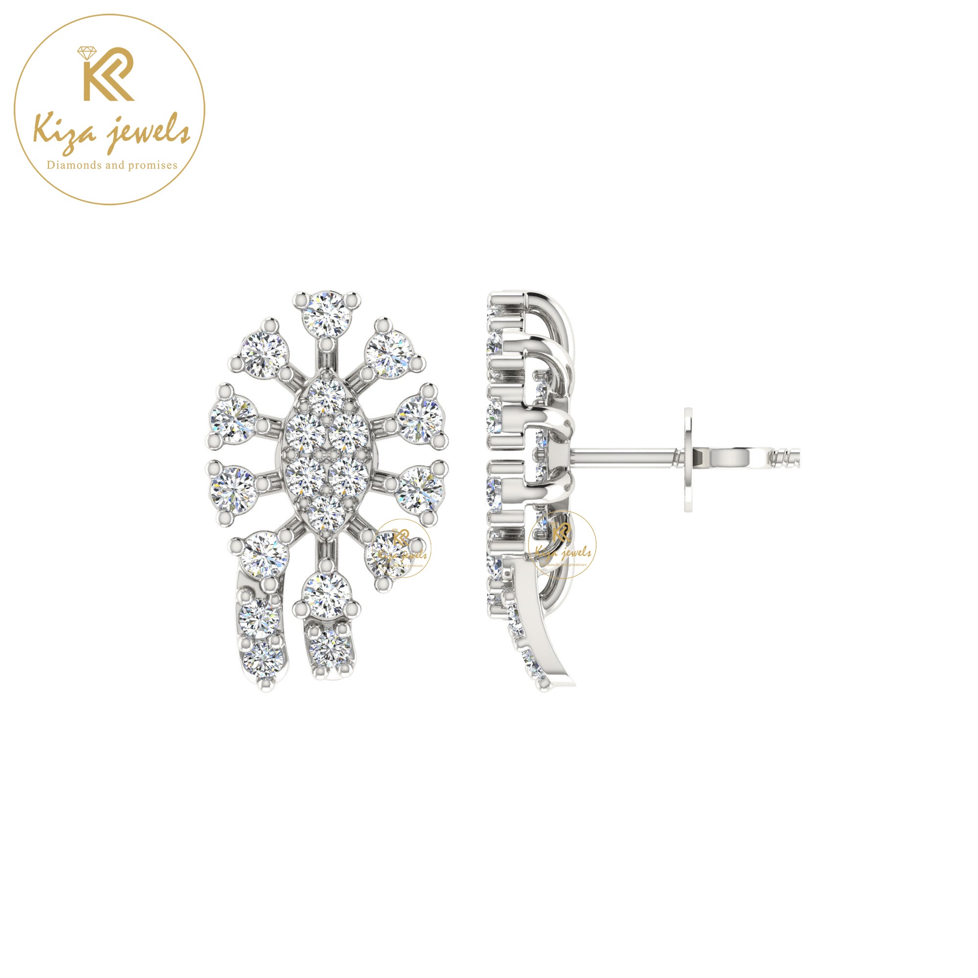 0.39 TDW Round Cut Diamond Women's Stud Earring