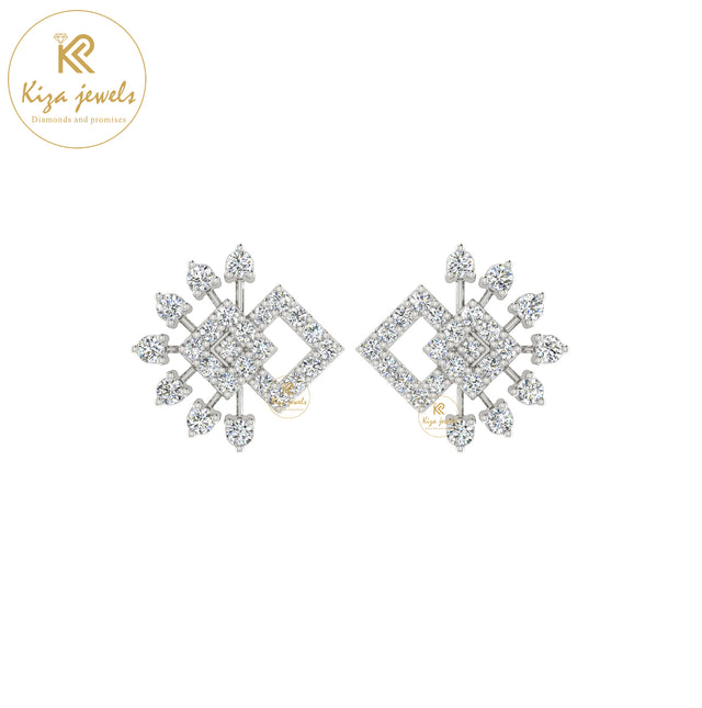 0.73 TDW Round Cut Diamond Stud Earring