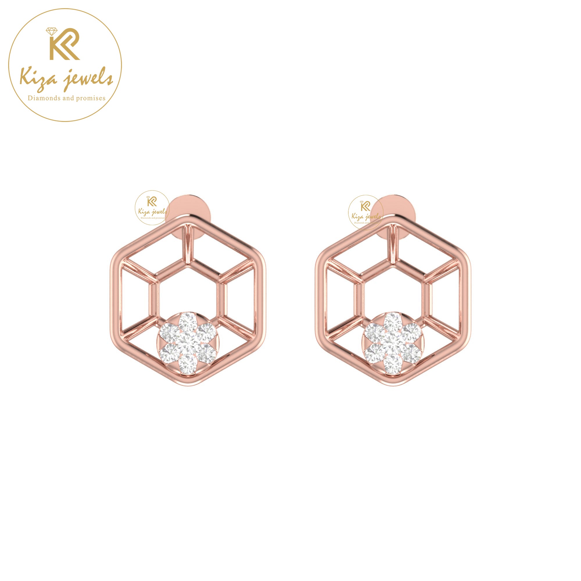 0.16 TDW Round Cut Diamond Women's Stud Earring