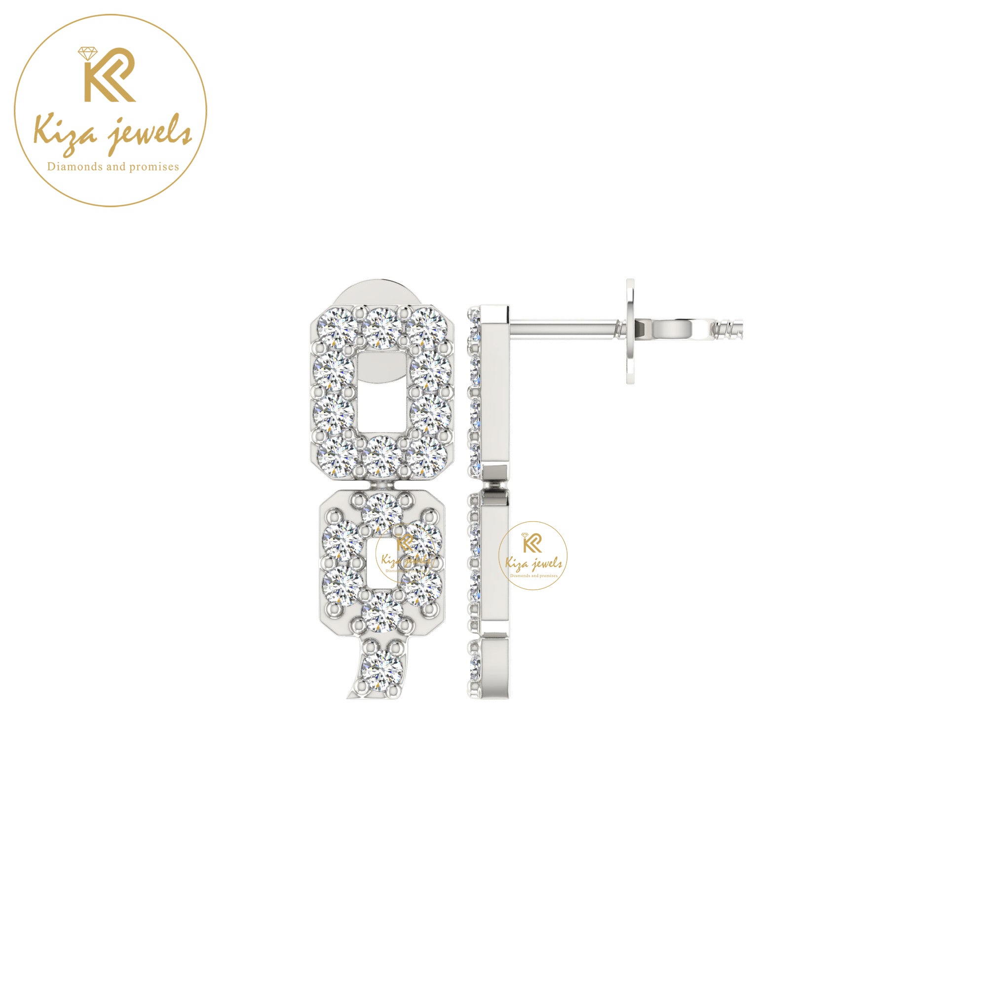 0.28 TDW Round Cut Diamond Women's Stud Earring