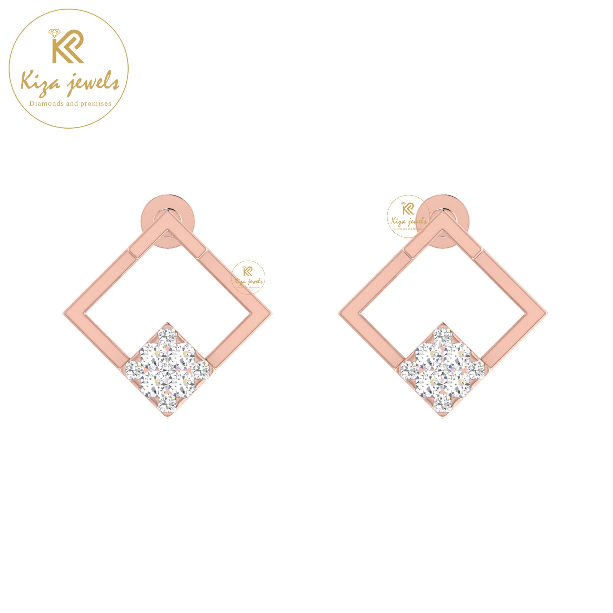 0.19 TDW Round Cut Diamond Women's Stud Earring