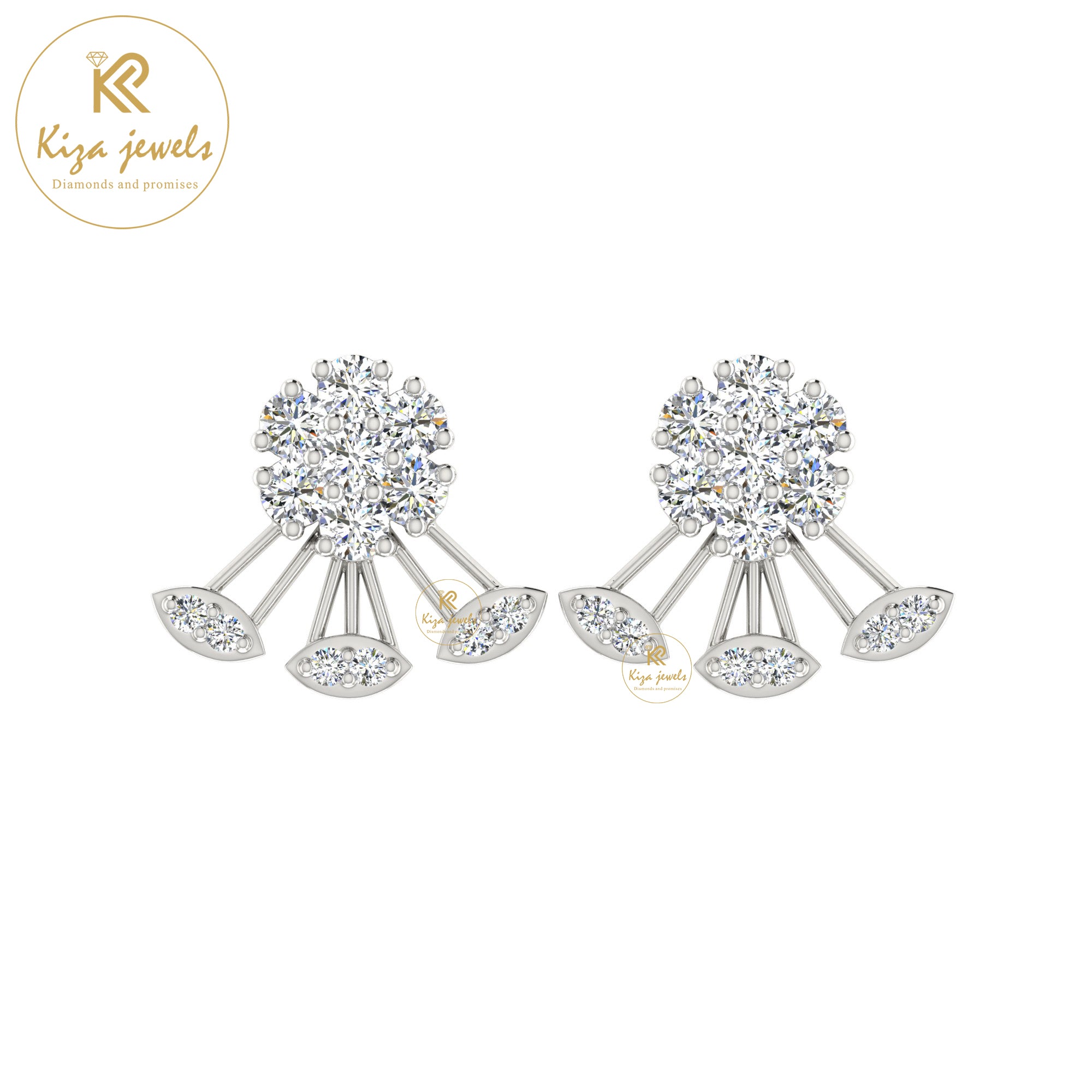 0.84 TDW Round Cut Diamond Women's Stud Earring