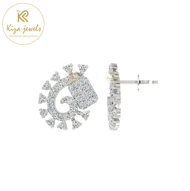 0.56 TDW Round Cut Diamond Women's Stud Earring