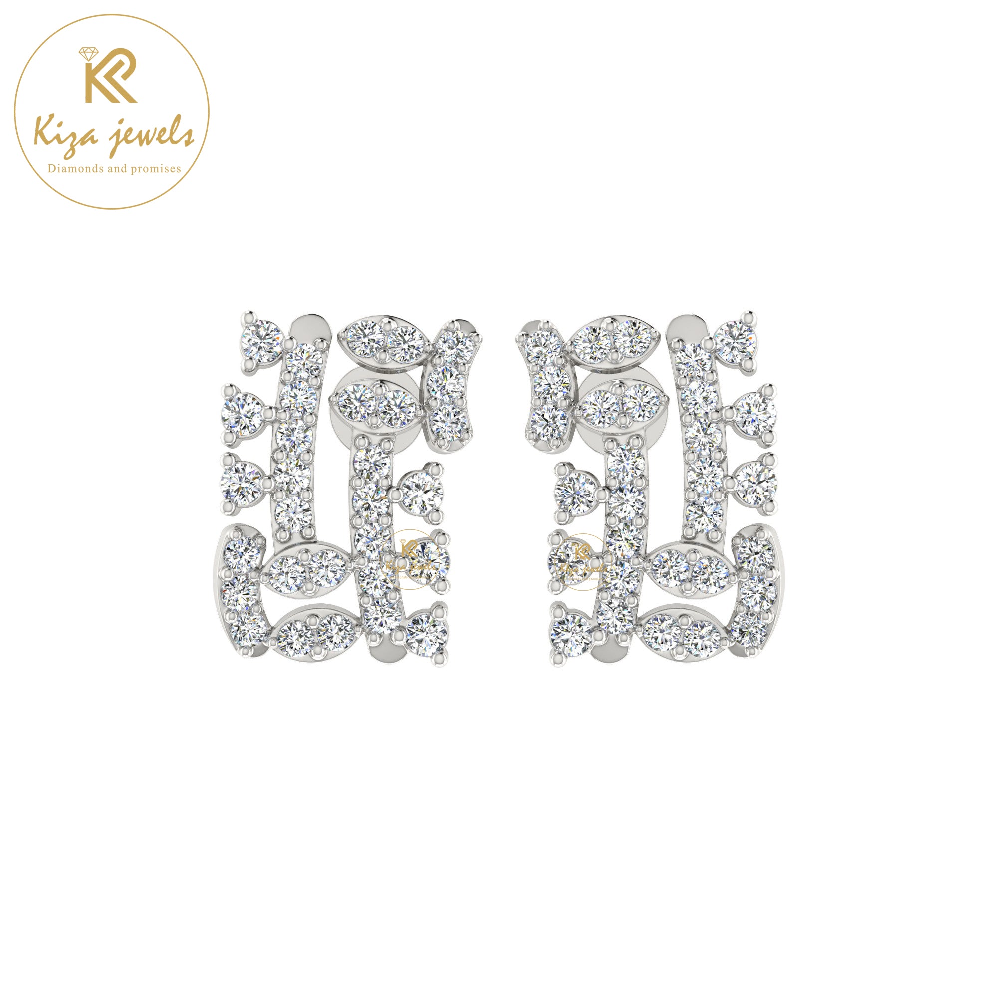 0.55 TDW Round Cut Diamond Women's Stud Earring