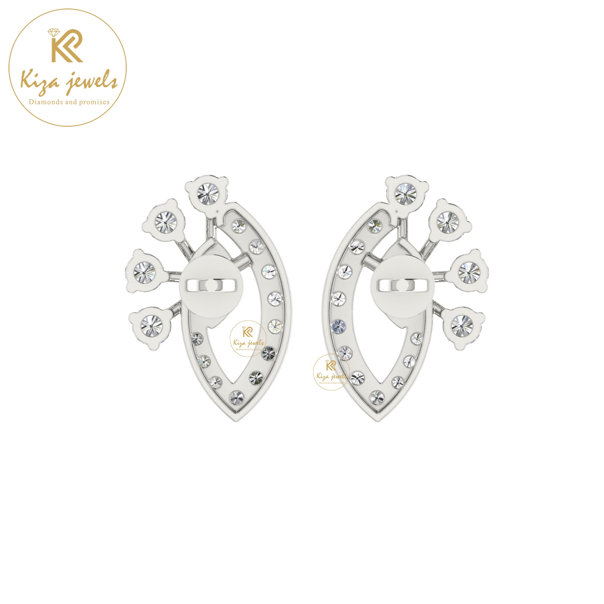 0.45 TDW Round Cut Diamond Women's Stud Earring