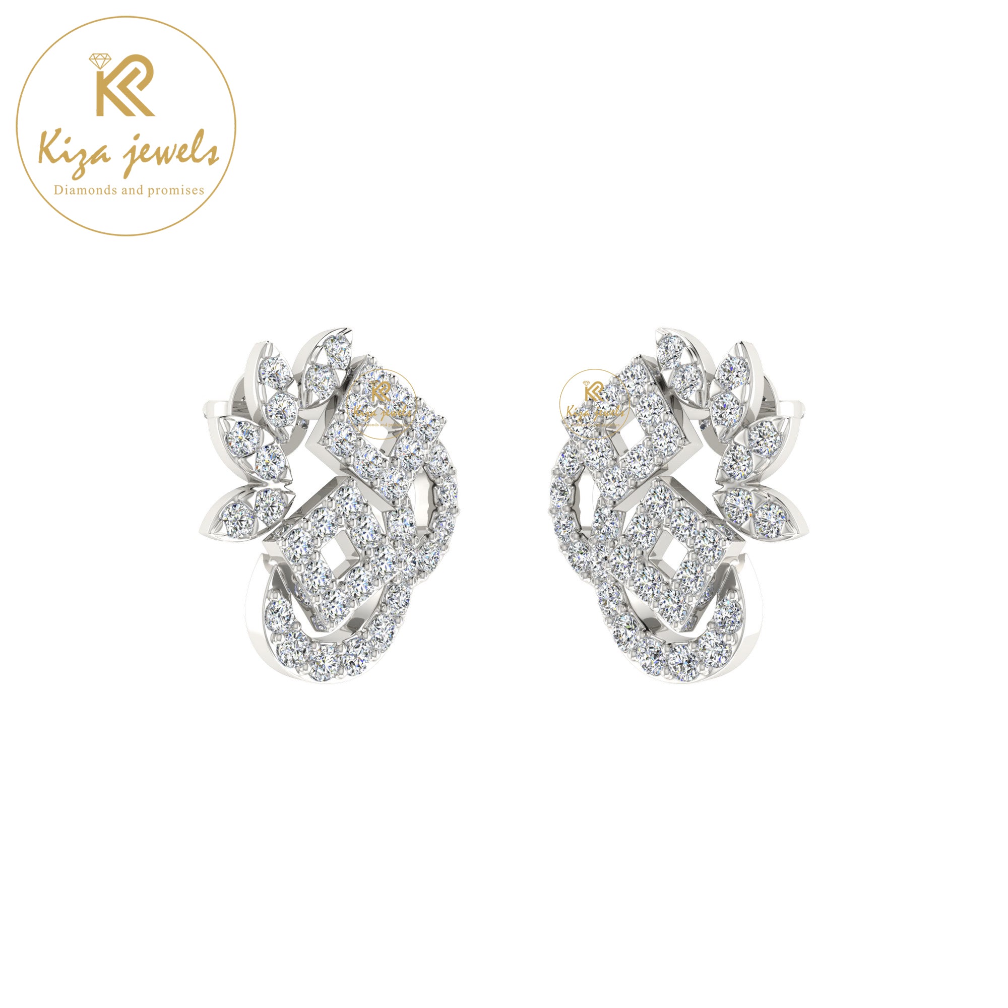 0.47 TDW Round Cut Diamond Women's stud Earring