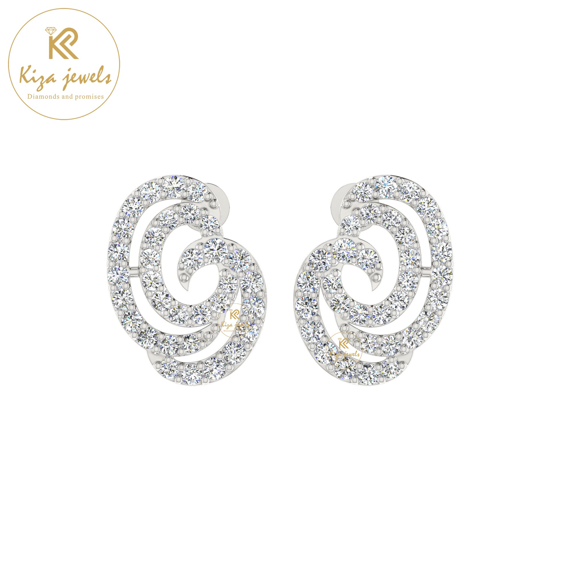 0.80 TDW Round Cut Diamond Women's Stud Earring