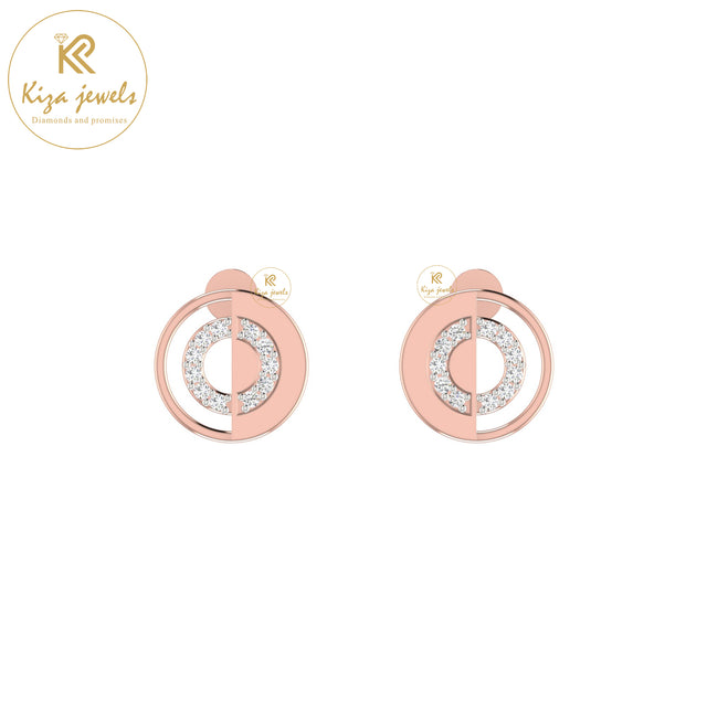 0.11 TDW Round Cut Diamond Women's Stud Earring