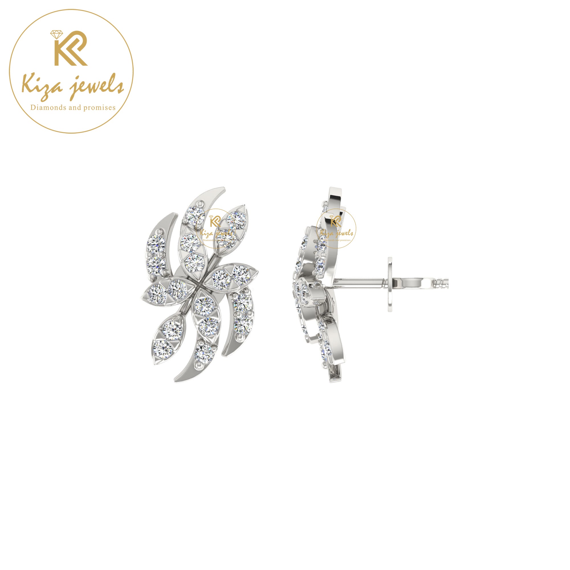 0.23 TDW Round Cut Diamond Womnen's Stud Earring