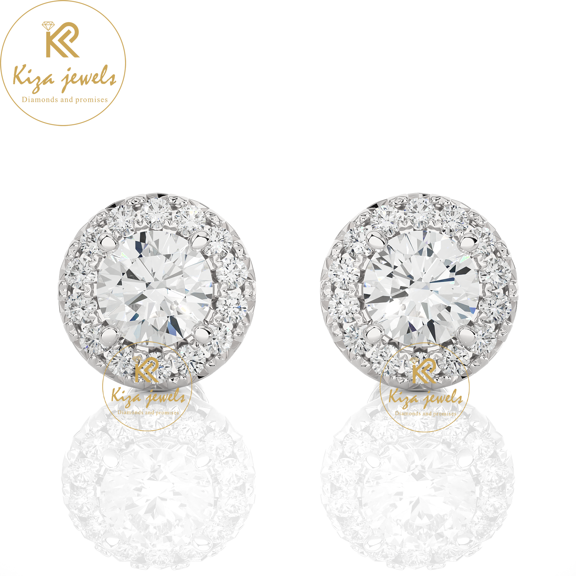 0.99 TDW Round Cut Women's Diamond Stud Earring