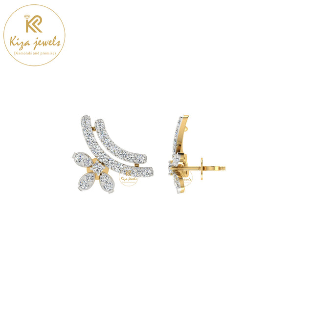 0.46 TDW Round Cut Diamond Stud Earring