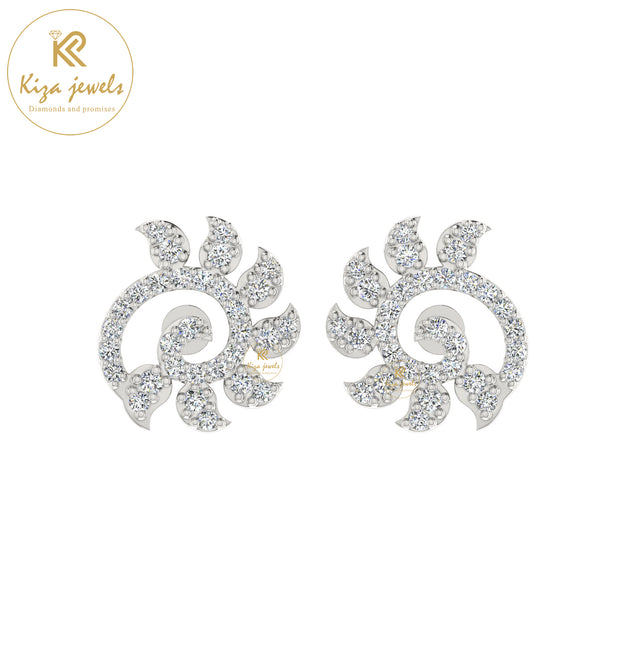 0.70 TDW Round Cut Diamond Stud Earring