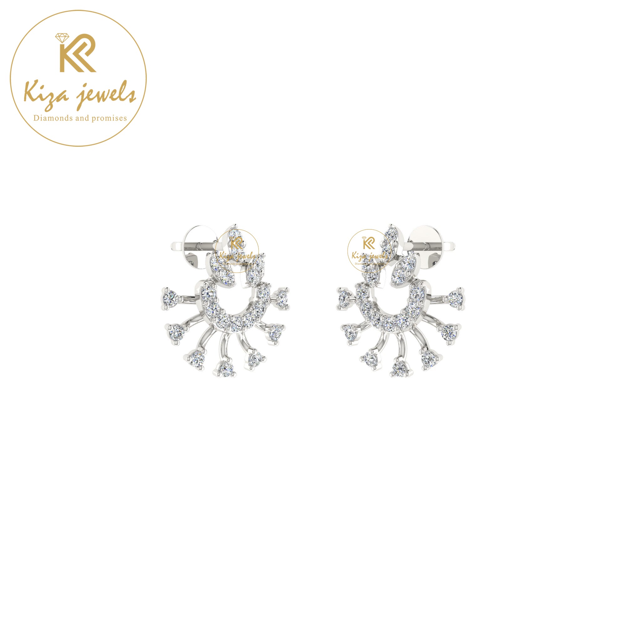 0.26 TDW Round Cut Diamond Stud Earring