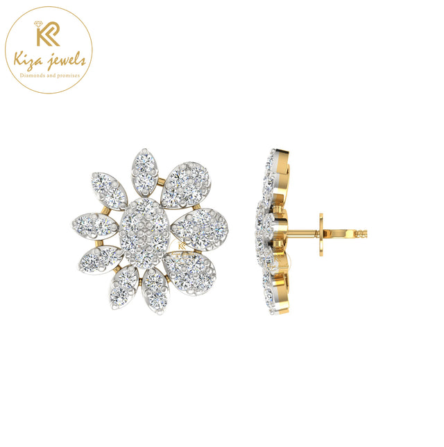 0.75 TDW Round Cut Diamond Women's Stud Earring