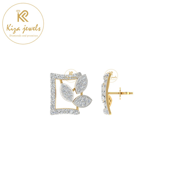 0.57 TDW Round Cut Diamond Women's Stud Earring