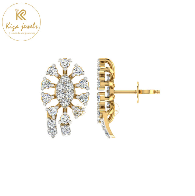 0.39 TDW Round Cut Diamond Women's Stud Earring