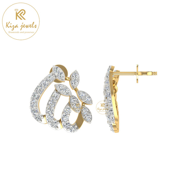 0.42 TDW Round Cut Diamond Women's Stud Earring