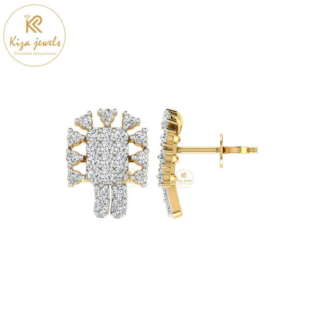 0.41 TDW Round Cut Diamond Women's Stud Earring