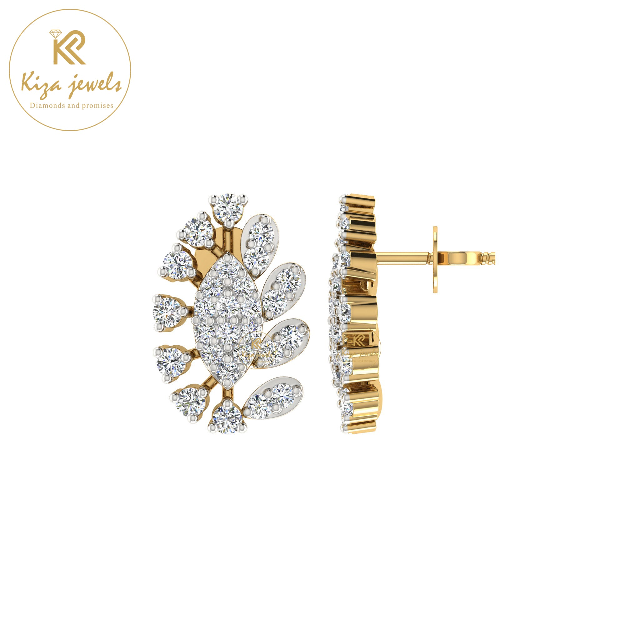 0.38 TDW Round Cut Diamond Women's Stud Earring