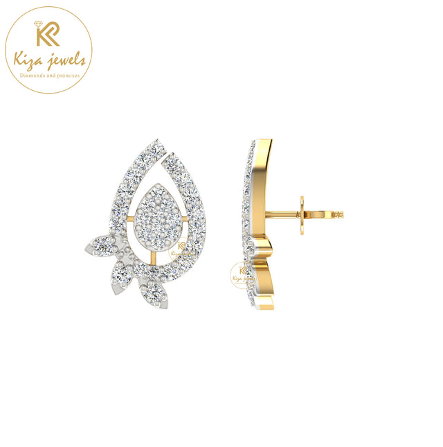 0.52 TDW Round Cut Diamond Women's Stud Earring