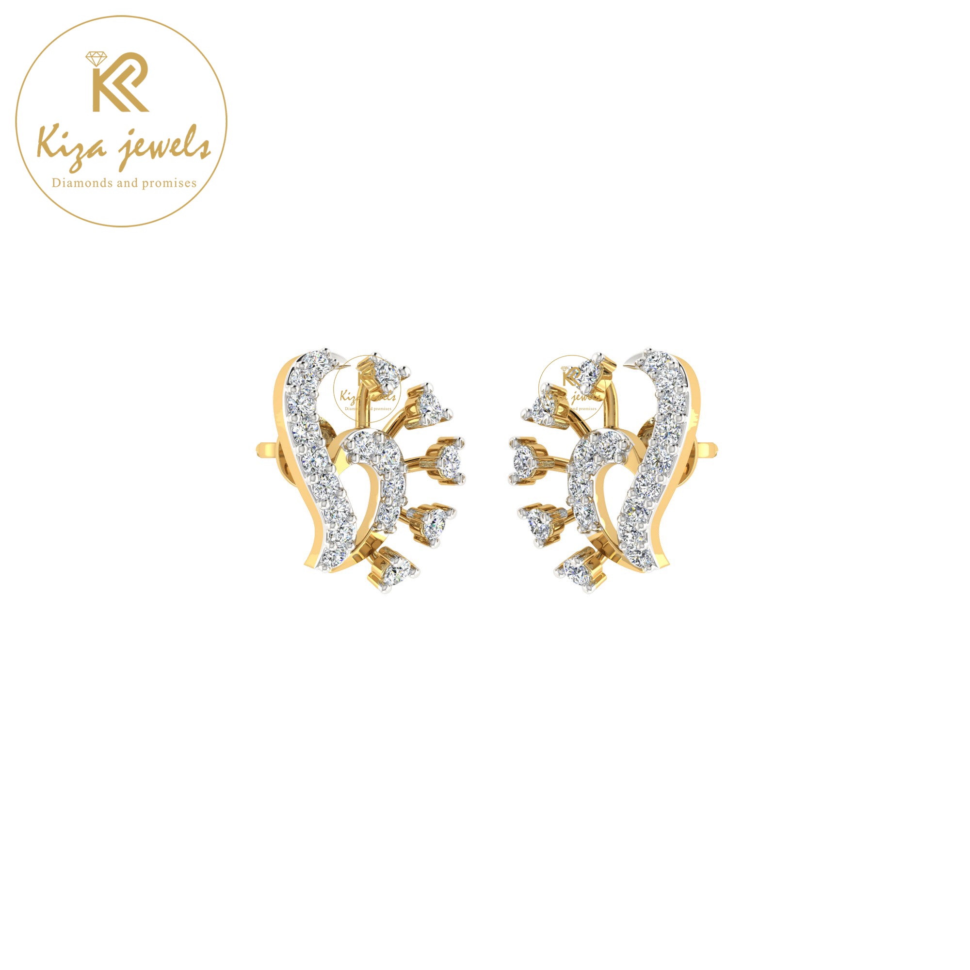 0.35 TDW Round Cut Diamond Women's Stud Earring
