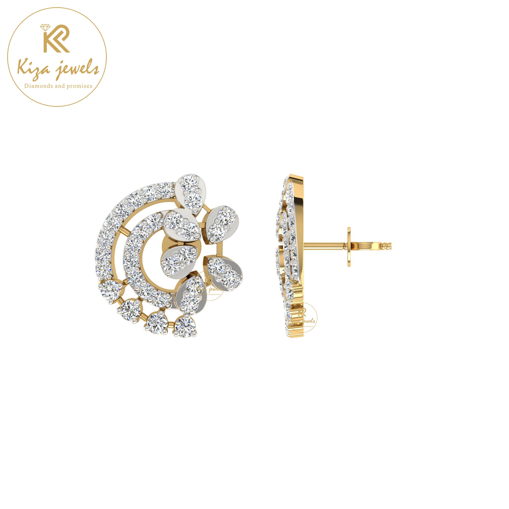 0.70 TDW Round Cut Diamond Women's Stud Earring
