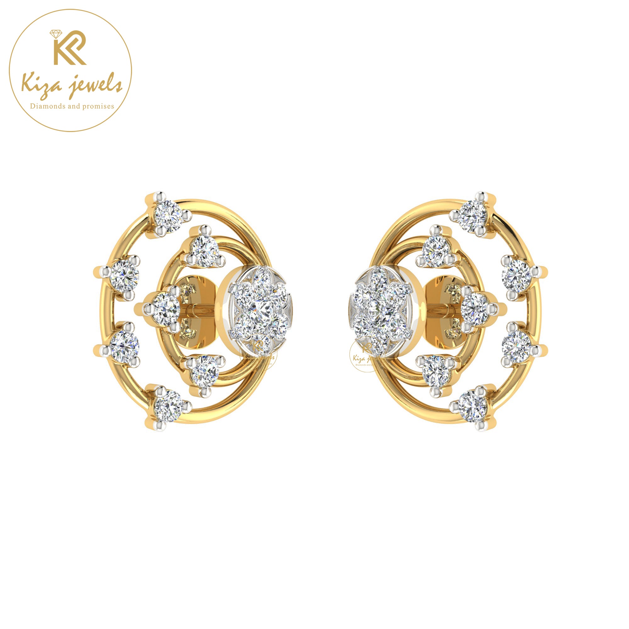 0.32 TDW Round Cut Diamond Women's Stud Earring