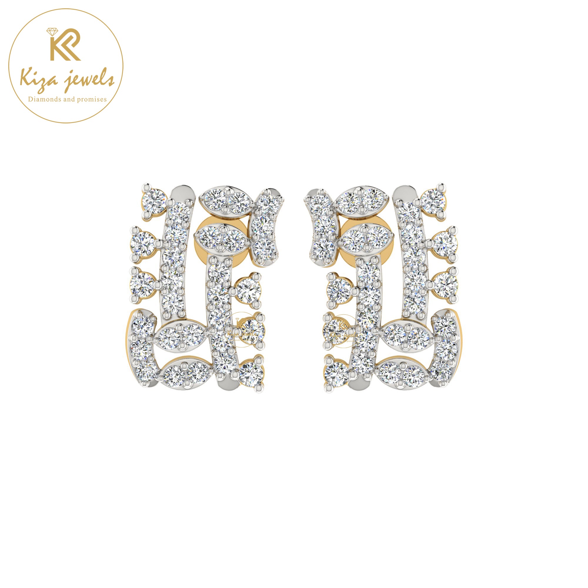 0.55 TDW Round Cut Diamond Women's Stud Earring
