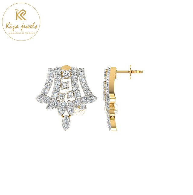 0.95 TDW Round Cut Diamond Women's Stud Earring