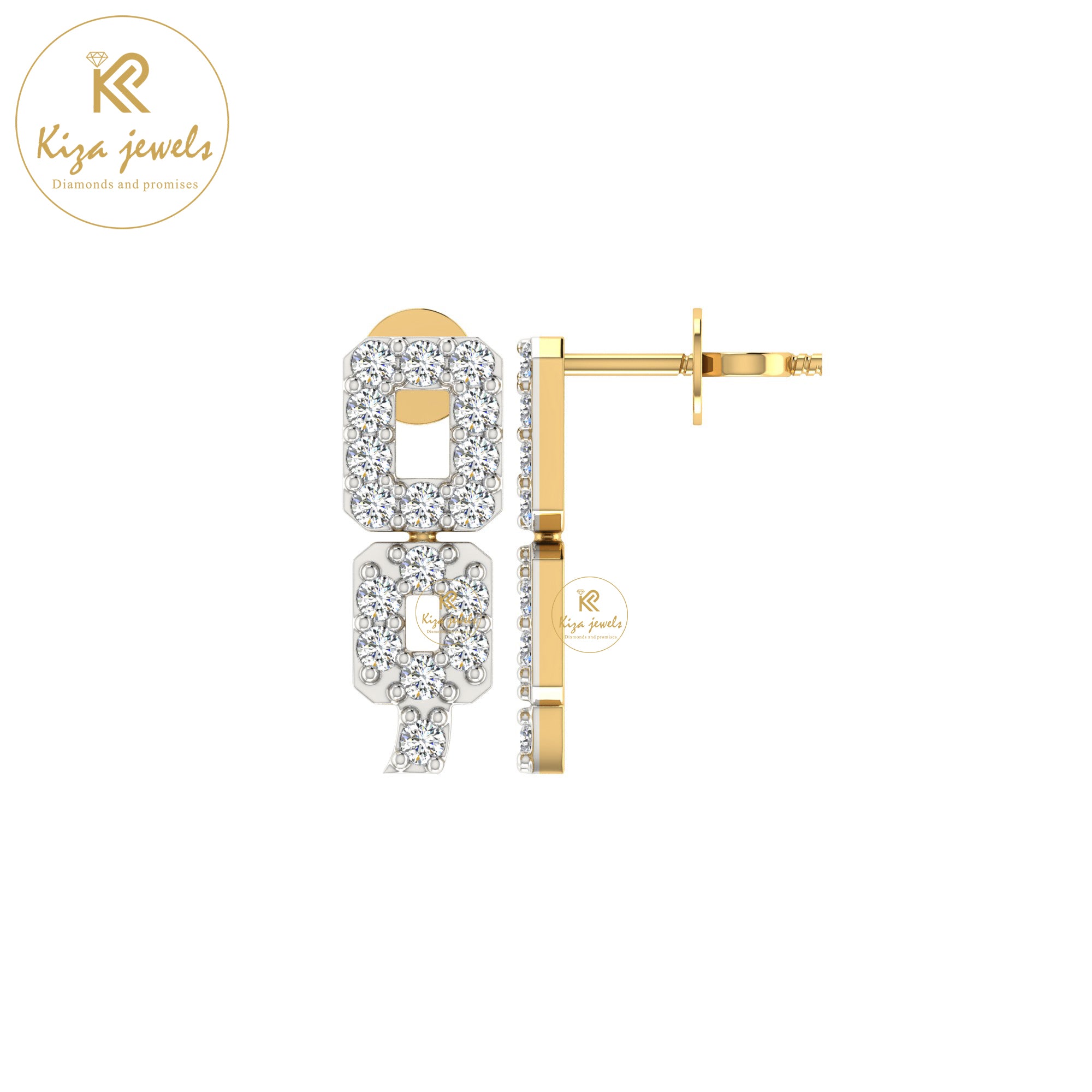 0.28 TDW Round Cut Diamond Women's Stud Earring
