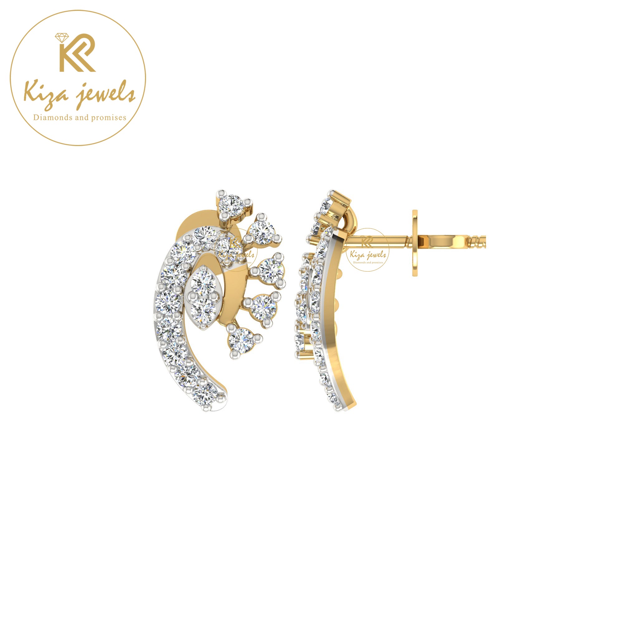 0.26 TDW Round Cut Diamond Women's Stud Earring