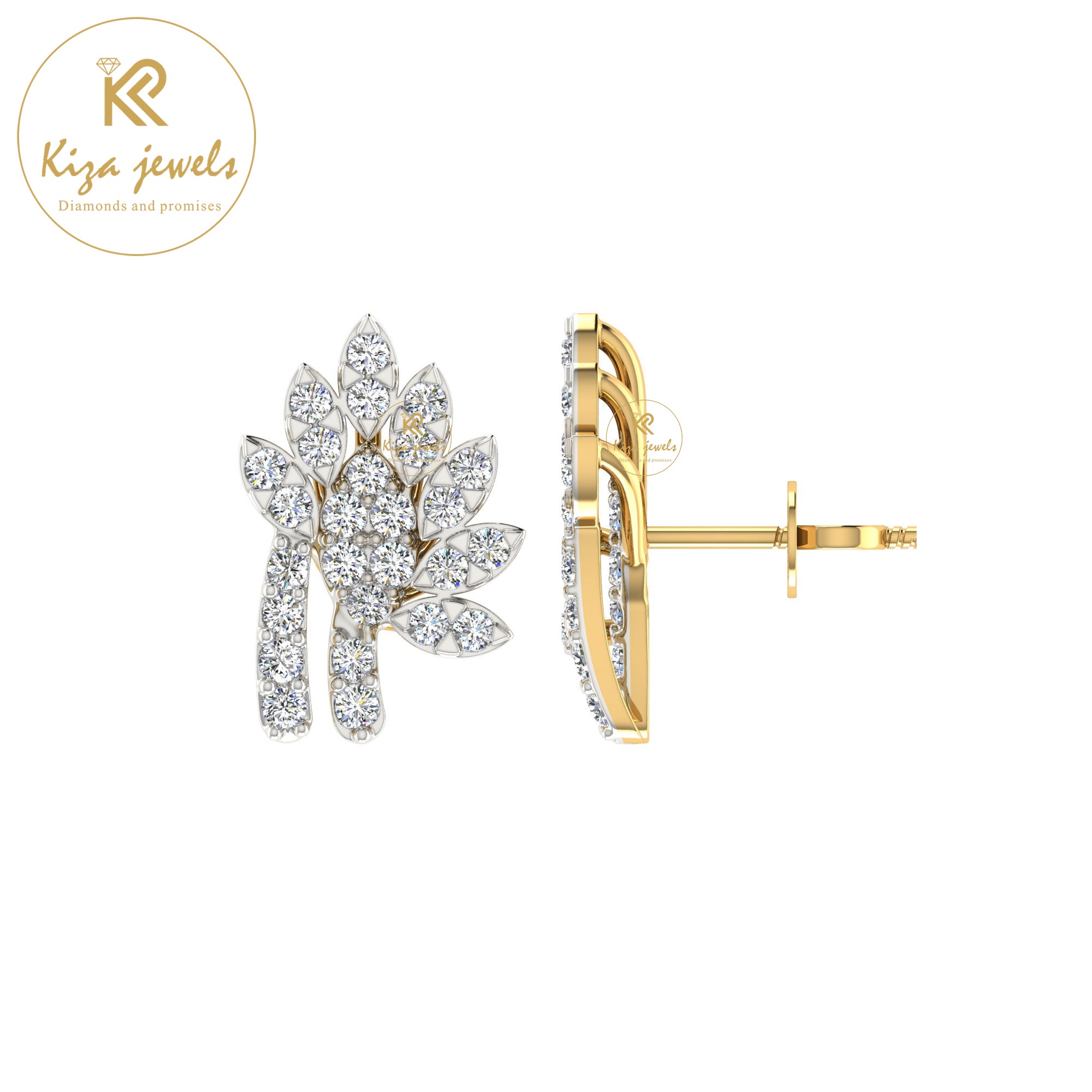 0.36 TDW Round Cut Diamond Women's Stud Earring