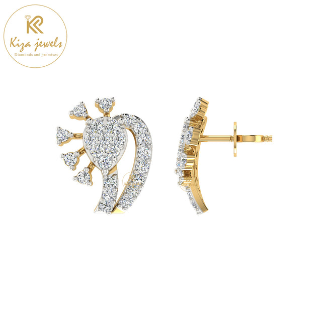 0.41 TDW Round Cut Diamond Women's Stud Earring