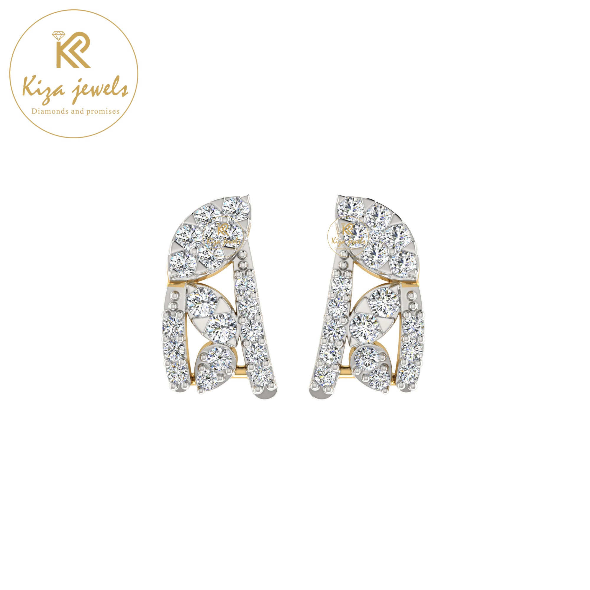 0.45 TDW Round Cut Diamond Women's Stud Earring