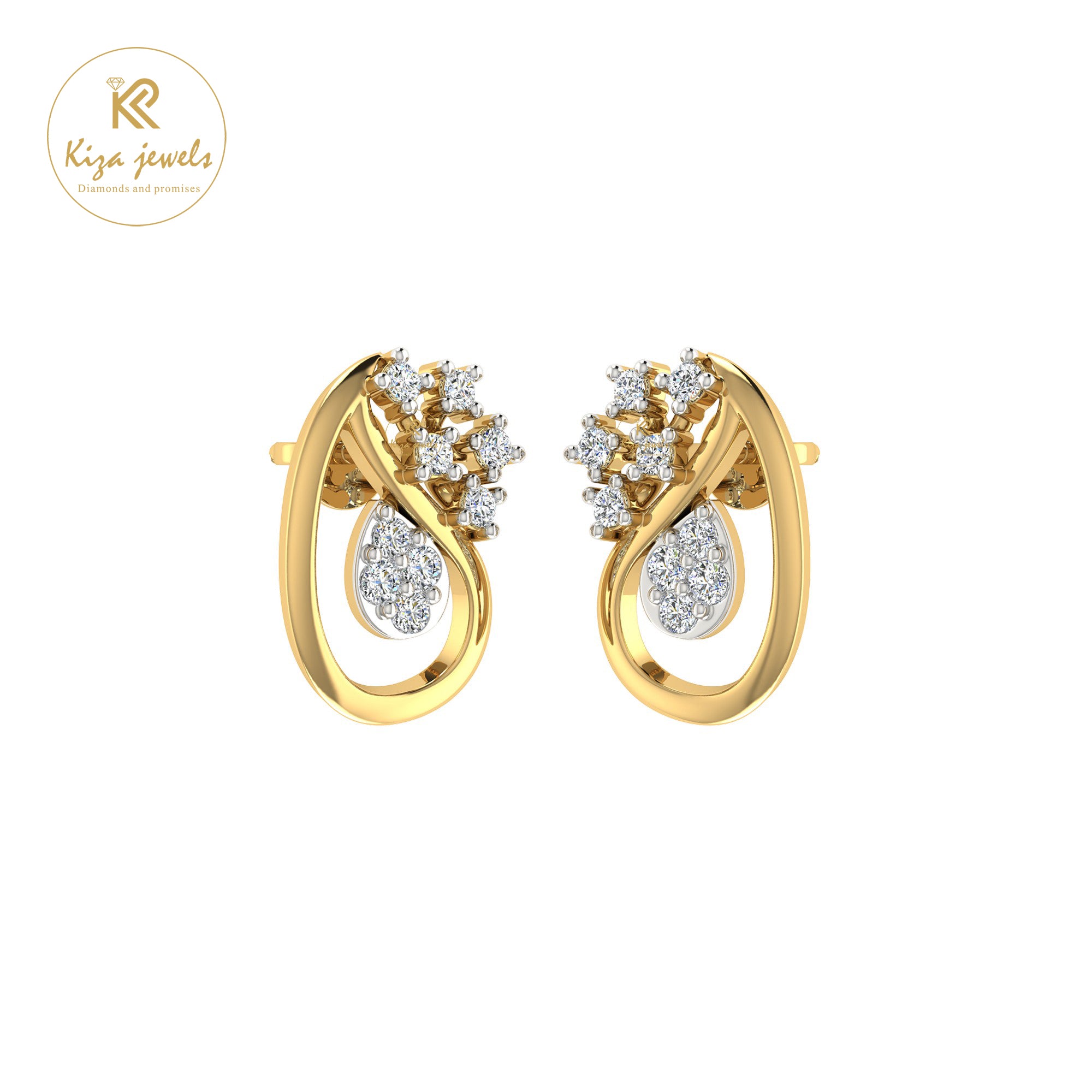0.16 TDW Round Cut Diamond Women's Stud Earring